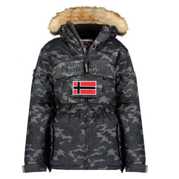 Geografische Noorwegen - Parka De Mujer Bellaciao Camo Negro Zwart Geografische Noorwegen - Parka De Mujer Bellaciao Camo Negro Zwart